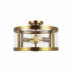 Feiss Harrow 2-LT Semi-Flush Mount - Burnished Brass - SF341BBS Feiss Harrow 2-LT Semi-Flush Mount - Burnished Brass - SF341BBS