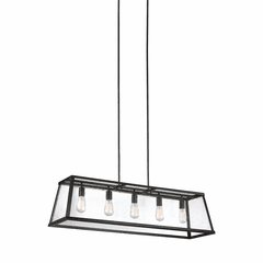 Feiss Harrow 5-LT Island Chandelier - Oil Rubbed Bronze - F3073/5ORB