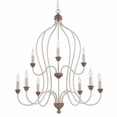 Feiss Hartsville 9-LT Chandelier - Washed - F2999/9CHKW/BW