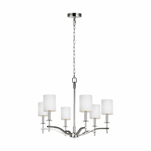 Feiss Hewitt 6-LT Chandelier - Polished Nickel - F3311/6PN