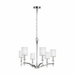 Feiss Hewitt 6-LT Chandelier - Polished Nickel - F3311/6PN Feiss Hewitt 6-LT Chandelier - Polished Nickel - F3311/6PN