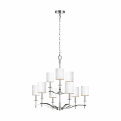 Feiss Hewitt 9-LT Chandelier - Polished Nickel - F3313/9PN
