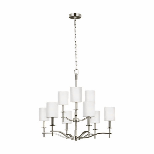Feiss Hewitt 9-LT Chandelier - Satin Nickel - F3313/9SN