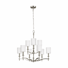 Feiss Hewitt 9-LT Chandelier - Satin Nickel - F3313/9SN