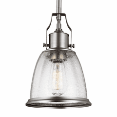 Feiss Hobson 1-LT Mini-Pendant - Satin Nickel - P1354SN Feiss Hobson 1-LT Mini-Pendant - Satin Nickel - P1354SN