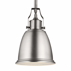 Feiss Hobson 1-LT Mini-Pendant - Satin Nickel - P1357SN Feiss Hobson 1-LT Mini-Pendant - Satin Nickel - P1357SN
