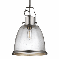 Feiss Hobson 1-LT Pendant - Satin Nickel - P1356SN Feiss Hobson 1-LT Pendant - Satin Nickel - P1356SN