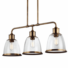Feiss Hobson 3-LT Island Light - Aged Brass - F3019/3AGB