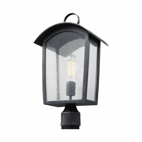 Feiss Hodges 1-LT Outdoor Post Lantern - Ash Black - OL13307ABLK