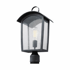 Feiss Hodges 1-LT Outdoor Post Lantern - Ash Black - OL13307ABLK