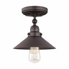 Feiss Hooper 1-LT Flush Mount - Antique Bronze - FM525ANBZ