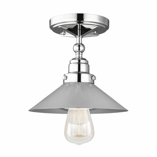 Feiss Hooper 1-LT Flush Mount - Chrome - FM525CH