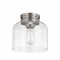 Feiss Hounslow 1-LT Flush Mount - Brushed Steel - FM404BS