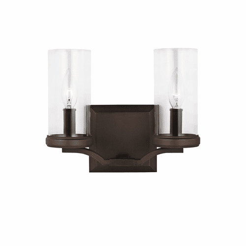 Feiss Jacksboro 2-LT Vanity - Dark Antique Copper / Antique Copper - VS23202DAC/AC