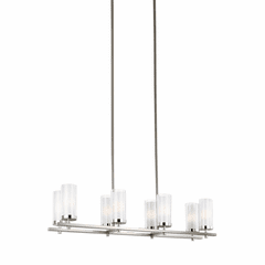 Feiss Jonah 8-LT Island Chandelier - Satin Nickel / Chrome - F2986/8SN/CH Feiss Jonah 8-LT Island Chandelier - Satin Nickel / Chrome - F2986/8SN/CH
