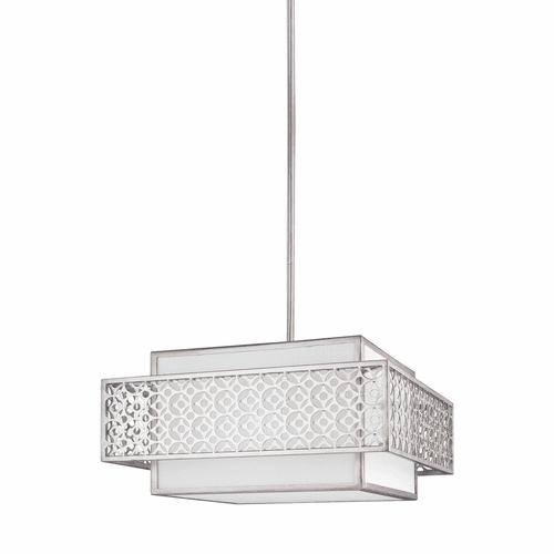 Feiss Kenney 3-LT Shade Pendant - Sunrise Silver - F3103/3SRS