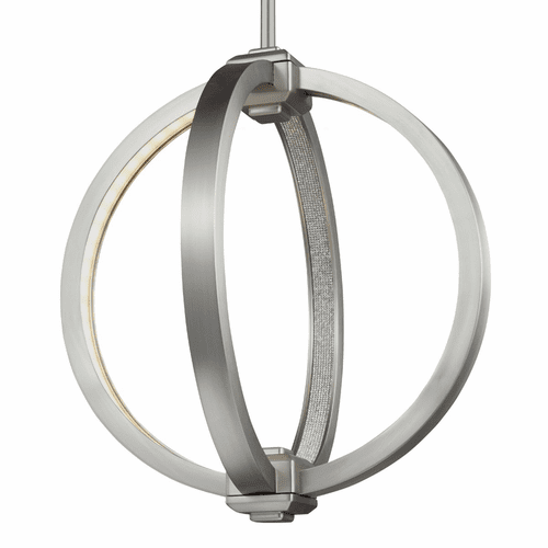 Feiss Khloe 12" LED Globe Pendant - Satin Nickel - P1391SN