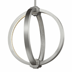 Feiss Khloe 12" LED Globe Pendant - Satin Nickel - P1391SN