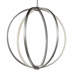 Feiss Khloe 30" LED Globe Pendant - Satin Nickel - P1393SN