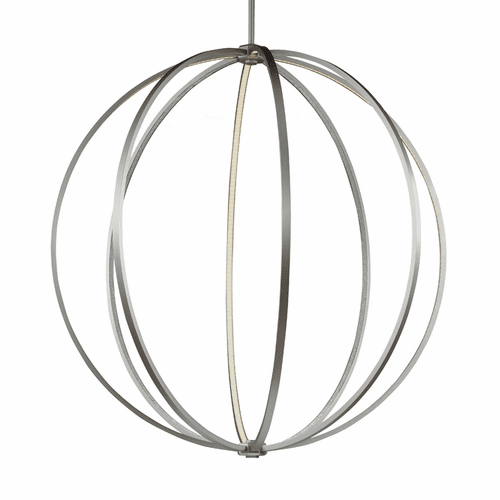 Feiss Khloe 48" LED Globe Pendant - Satin Nickel - P1412SN