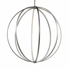 Feiss Khloe 48" LED Globe Pendant - Satin Nickel - P1412SN