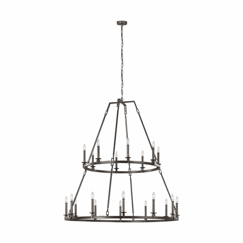 Feiss Landen 20-LT Multi-Tier Chandelier - Smith Steel - F3217/20SMS