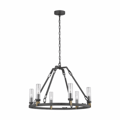 Feiss Landen 6-LT Outdoor Chandelier - Iron/Painted Aged Brass - OLF3213/6AF Feiss Landen 6-LT Outdoor Chandelier - Iron/Painted Aged Brass - OLF3213/6AF