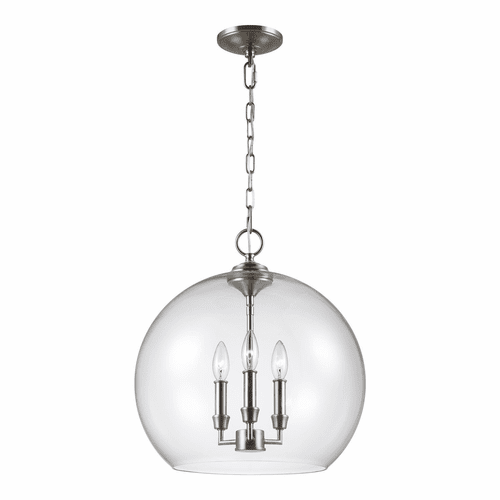 Feiss Lawler 3-LT Pendant - Satin Nickel - F3155/3SN