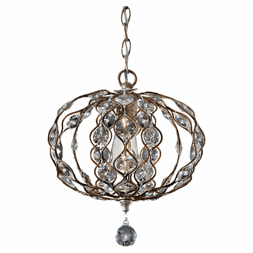 Feiss Leila 1-LT Chandelier - Burnished Silver - F2742/1BUS