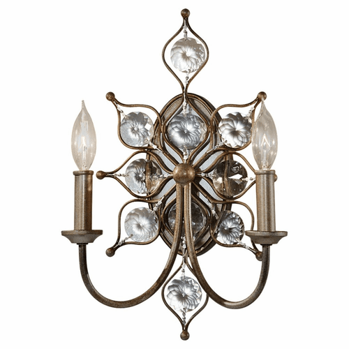 Feiss Leila 2-LT Wall Bracket - Burnished Silver - WB1579BUS