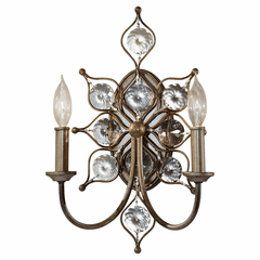 Feiss Leila 2-LT Wall Bracket - Burnished Silver - WB1579BUS