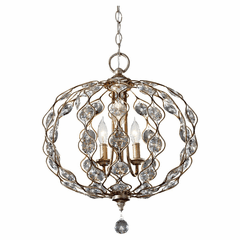 Feiss Leila 3-LT Chandelier - Burnished Silver - F2741/3BUS Feiss Leila 3-LT Chandelier - Burnished Silver - F2741/3BUS