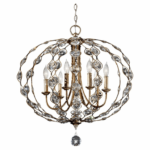 Feiss Leila 6-LT Chandelier - Burnished Silver - F2740/6BUS