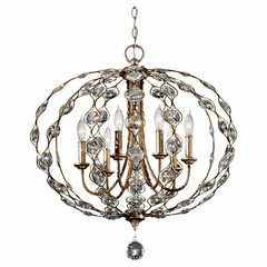 Feiss Leila 6-LT Chandelier - Burnished Silver - F2740/6BUS Feiss Leila 6-LT Chandelier - Burnished Silver - F2740/6BUS