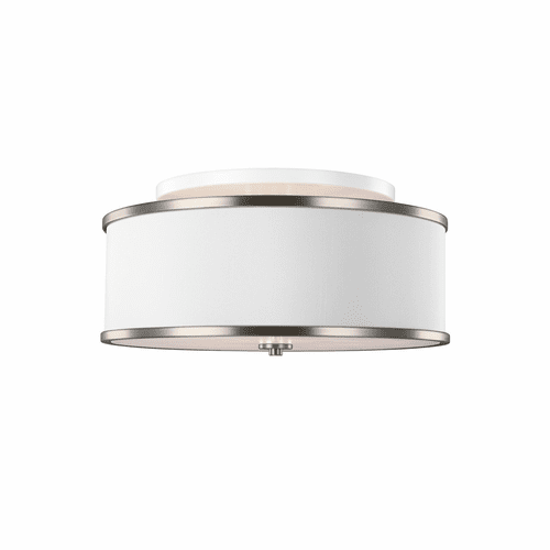 Feiss Lennon 3-LT Semi-Flush Mount - Satin Nickel - SF339SN
