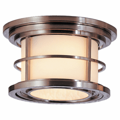 Feiss Lighthouse 2-LT Outdoor Flush Mount - Brushed Steel - OL2213BS