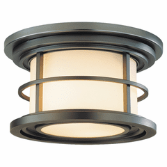 Feiss Lighthouse 2-LT Outdoor Flush Mount - Burnished Bronze - OL2213BB