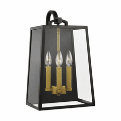 Feiss Lindbergh 3-LT Wall Lantern - Bronze/Painted Brass - OL14503ANBZ/PBB