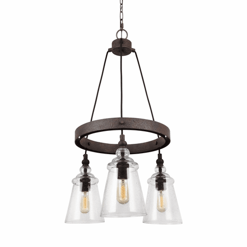 Feiss Loras 3-LT Chandelier - Dark Weathered Iron - F3168/3DWI