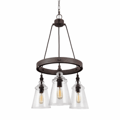 Feiss Loras 3-LT Chandelier - Dark Weathered Iron - F3168/3DWI