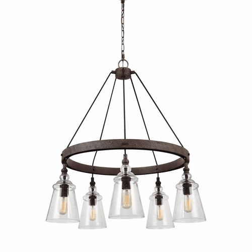 Feiss Loras 5-LT Chandelier - Dark Weathered Iron - F3169/5DWI
