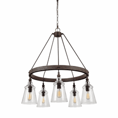 Feiss Loras 5-LT Chandelier - Dark Weathered Iron - F3169/5DWI