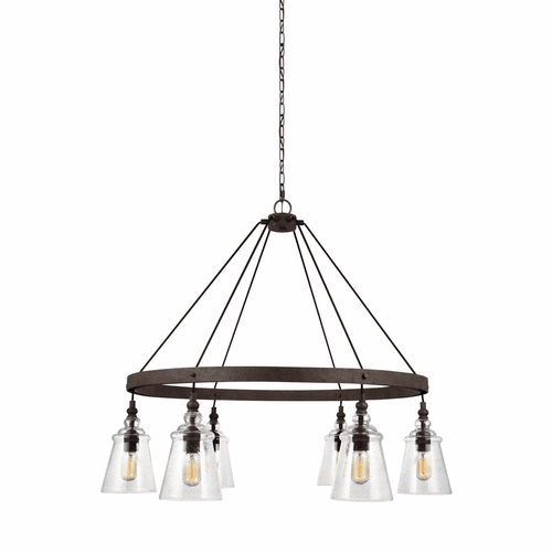Feiss Loras 6-LT Chandelier - Dark Weathered Iron - F3170/6DWI