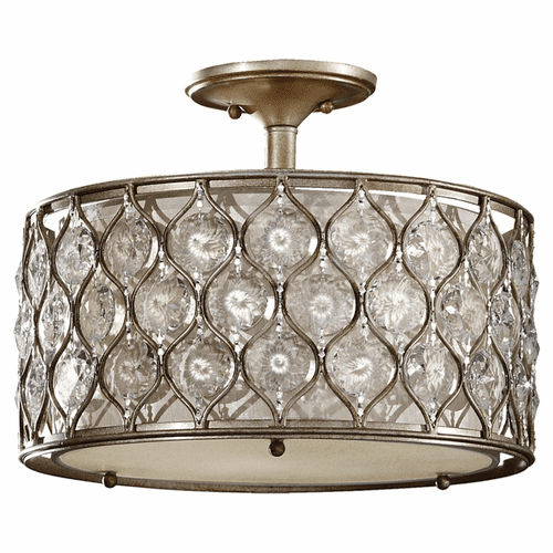 Feiss Lucia 3-LT Indoor Semi-Flush Mount - Burnished Silver - SF289BUS