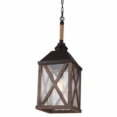 Feiss Lumiere 1-LT Mini-Chandelier - Weathered Oak - F2956/1DWO/ORB Feiss Lumiere 1-LT Mini-Chandelier - Weathered Oak - F2956/1DWO/ORB