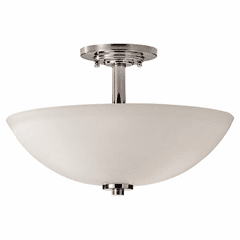 Feiss Malibu 3-LT Indoor Semi-Flush Mount - Nickel - SF308PN
