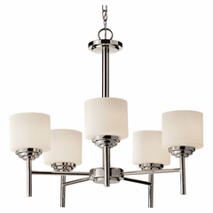 Feiss Malibu 5-LT Single Tier Chandelier - Nickel - F2766/5PN Feiss Malibu 5-LT Single Tier Chandelier - Nickel - F2766/5PN