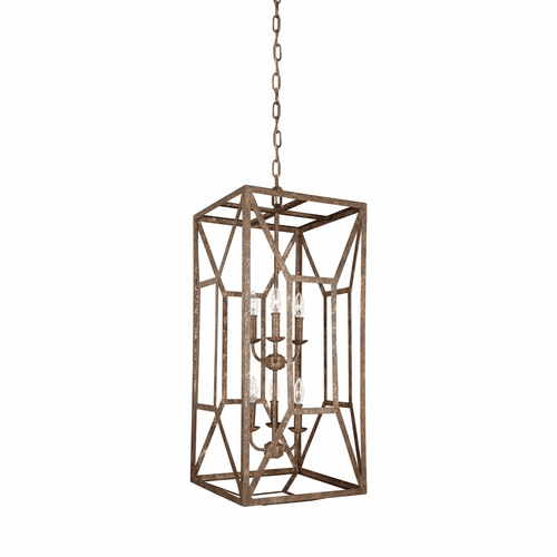 Feiss Marquelle 6-LT Foyer Chandelier - Distressed Goldleaf - F3174/6DSGL