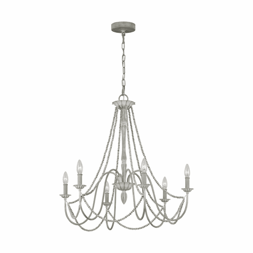 Feiss Maryville 6-LT Chandelier - Washed Grey - F3240/6WGR