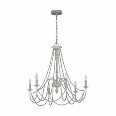 Feiss Maryville 6-LT Chandelier - Washed Grey - F3240/6WGR Feiss Maryville 6-LT Chandelier - Washed Grey - F3240/6WGR